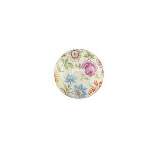 Vintage Multicolor Floral Holley Ross Fine China Round Trinket/Ring Box